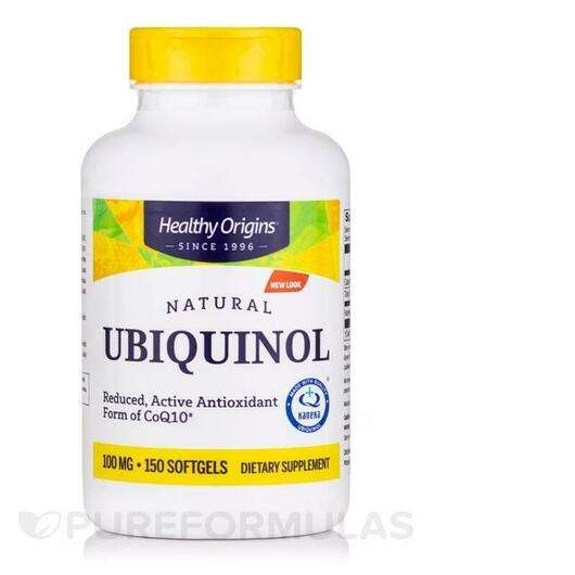 Основне фото товара Healthy Origins, Ubiquinol 100 mg, Убіхінол 100 мг, 150 капсул