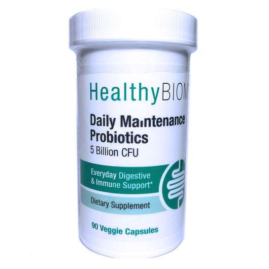 Основное фото товара HealthyBiom, Пробиотики, Daily Maintenance Probiotics, 90 капсул