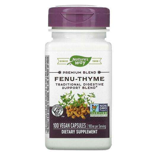 Основное фото товара Nature's Way, Фену-Тимьян 450 мг, Fenu-Thyme 450 mg, 100 капсул
