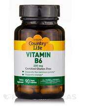 Country Life, Vitamin B6 200 mg, 90 Vegan Capsules