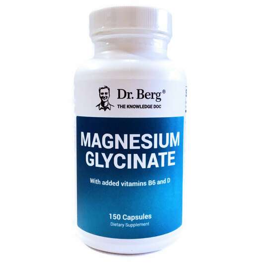 Основне фото товара Dr. Berg, Magnesium Glycinate, Гліцинат Магнію, 150 капсул