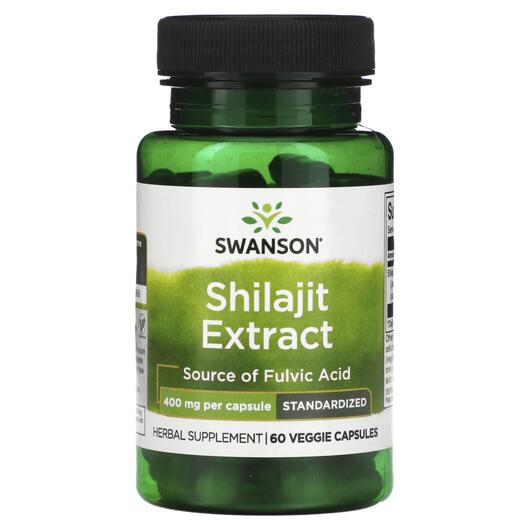 Основное фото товара Swanson, Шилайт, Shilajit Extract Standardized 400 mg, 60 капсул