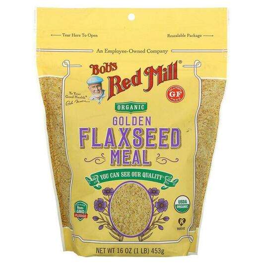 Основне фото товара Bob's Red Mill, Organic Golden Flaxseed Meal, Льон, 453 г