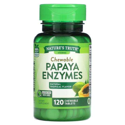 Основне фото товара Nature's Truth, Chewable Papaya Enzymes Natural Tropical, Ферм...