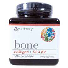 Youtheory, Bone Collagen + D3 & K2, Колаген для кісток, 18...