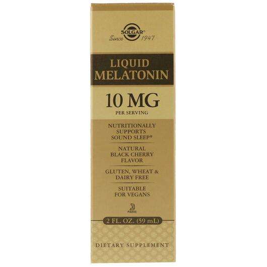 Основное фото товара Solgar, Мелатонин Вишня, Liquid Melatonin 10 mg, 59 мл