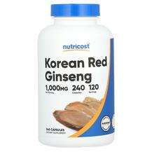 Nutricost, Корейський женьшень, Korean Red Ginseng 1000 mg, 24...