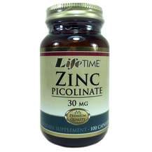 LifeTime, Zinc Picolinate 30 mg, Піколінат Цинку 30 мг, 100 ка...