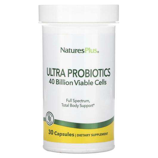 Основное фото товара Natures Plus, Пробиотики, Ultra Probiotics 40 Billion, 30 капсул