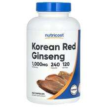 Nutricost, Корейський женьшень, Korean Red Ginseng 1000 mg, 24...