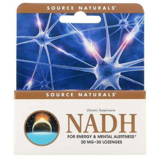 Основне фото товара Source Naturals, NADH 20 mg 30 Sublingual, NADH 20 мг, 30 субл...