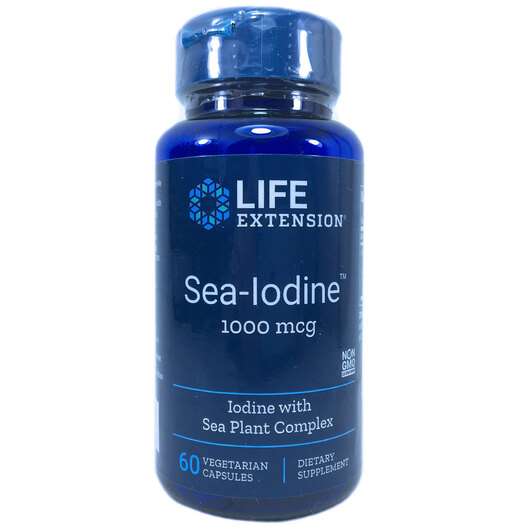 Основне фото товара Life Extension, Sea-Iodine 1000 mcg, Морський Йод 1000 мкг, 60...