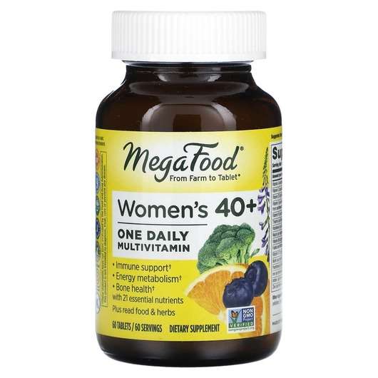 Основное фото товара Mega Food, Витамины для женщин 40+, Women Over 40 One Daily, 6...