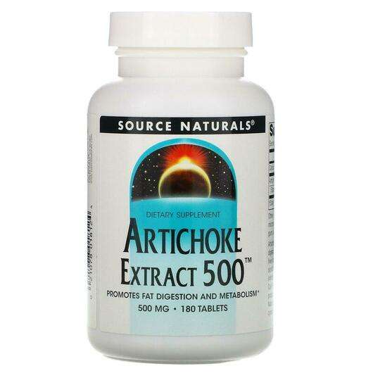 Основне фото товара Source Naturals, Artichoke Extract 500 180, Екстракт Артишоку ...