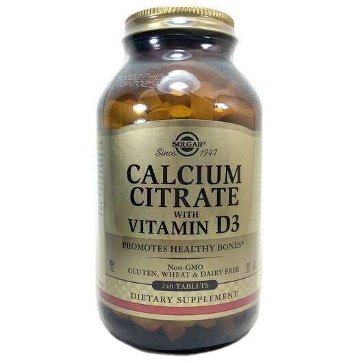 Основне фото товара Solgar, Calcium Citrate with Vitamin D3, Цитрат кальцію + D3, ...