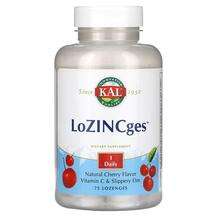 KAL, Цинк, LoZINCges Natural Cherry, 75 таблеток