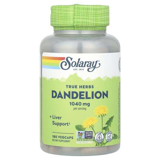 Основное фото товара Solaray, Одуванчик 520 мг, Dandelion 520 mg, 180 капсул