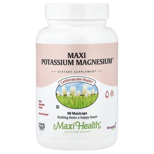 Основное фото товара Maxi Health, Магний, Maxi Potassium Magnesium, 90 капсул