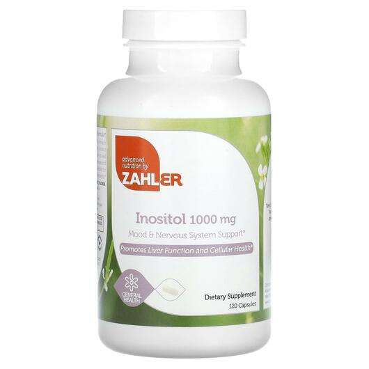Основне фото товара Zahler, Inositol 1000 mg, Вітамін B8 Інозитол, 120 капсул