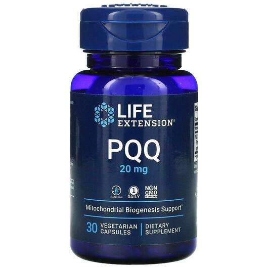 Основне фото товара Life Extension, PQQ 20 mg, Пірролохінолінхінон 20 мг, 30 капсул