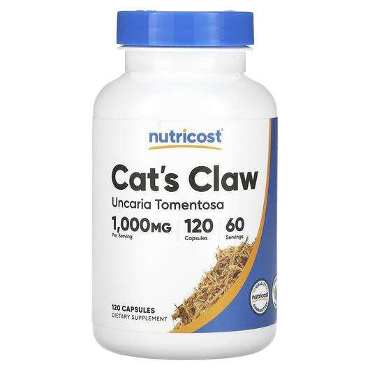 Основне фото товара Nutricost, Cat's Claw 1000 mg, Котячий кіготь, 120 капсул