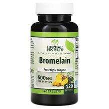Herbal Secrets, Bromelain 500 mg, Бромелайн, 120 таблеток