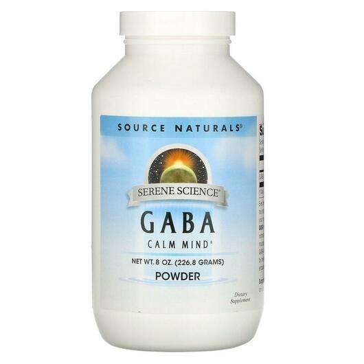 Основне фото товара Source Naturals, GABA Powder, ГАМК, 226.8 г