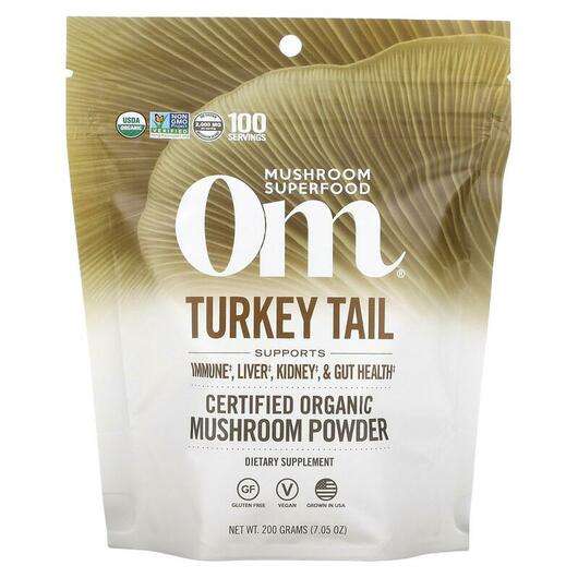Основне фото товара Om Mushrooms, Turkey Tail, Гриби Траметес Хвіст Індички, 200 г