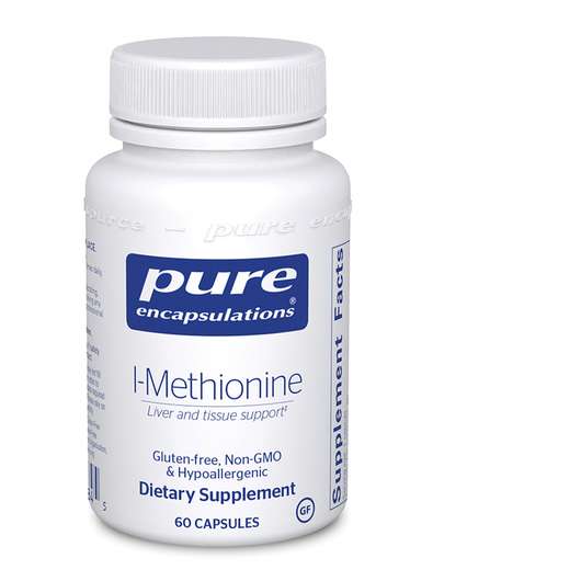 Основне фото товара Pure Encapsulations, l-Methionine, L-Метіонін, 60 капсул