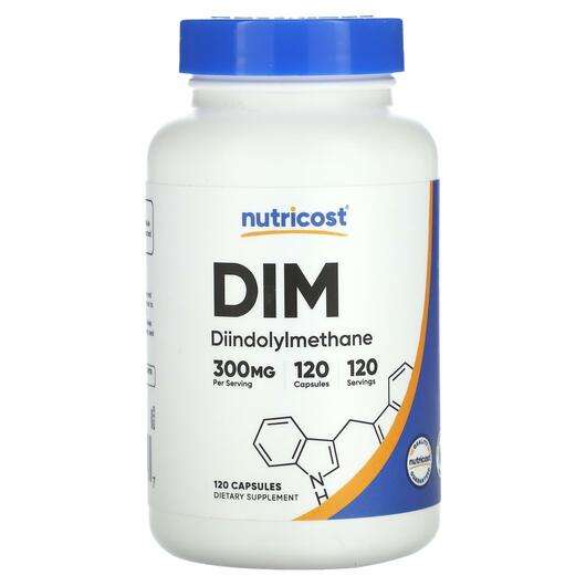 Основне фото товара Nutricost, DIM 300 mg, Дііндолілметан, 120 капсул