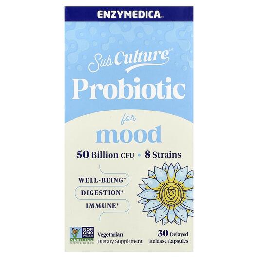 Основное фото товара Enzymedica, Пробиотики, SubCulture Probiotic For Mood, 30 капсул