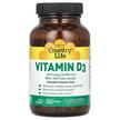Фото товару Country Life, Vitamin D3, Вітамін D3 2500 МЕ, 200 капсул