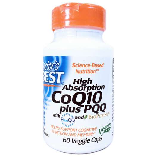Основное фото товара Doctor's Best, Коэнзим CoQ10 100 мг c PQQ, CoQ10 Plus PQQ, 60 ...