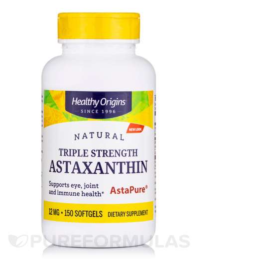 Основное фото товара Healthy Origins, Астаксантин, Astaxanthin 12 mg Triple Strengt...