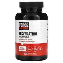 Force Factor, Resveratrol 200 mg, Ресвератрол, 120 капсул
