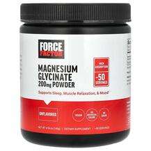 Force Factor, Глицинат Магния, Magnesium Glycinate Powder Unfl...
