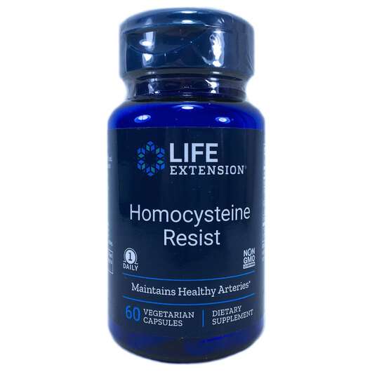 Основное фото товара Life Extension, Гомоцистеин ​, Homocysteine Resist, 60 капсул
