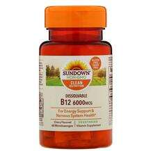 Sundown Naturals, Витамин B12, Dissolvable B12 Cherry Flavored...