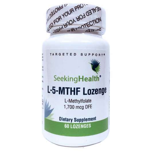 Основне фото товара Seeking Health, L-5-MTHF Lozenge 1000 mg, Метилфолат, 60 льодя...