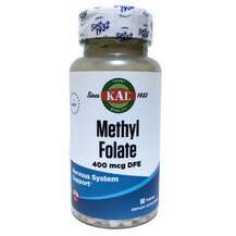 KAL, Метилфолат 400 мкг, Methyl Folate 400 mcg, 90 таблеток
