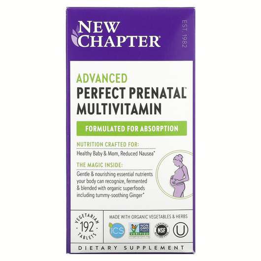 Основне фото товара New Chapter, Perfect Prenatal Multi, Пренатальні вітаміни, 192...