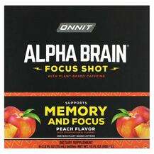 Onnit, Alpha Brain Focus Shot Peach, Пальмітоілетаноламід ПЕА,...