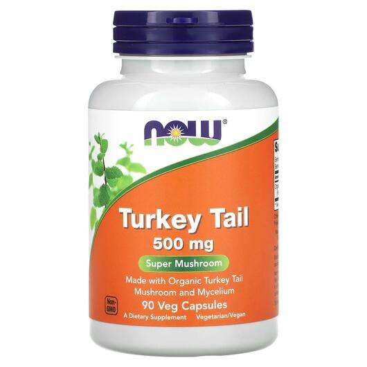 Основне фото товара Now, Turkey Tail 250 mg, Гриби Траметес Хвіст Індички, 90 капсул