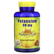 Potassium 99 mg Калий Natures Life 250 капсул