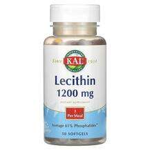 KAL, Лецитин, Lecithin 1200 mg, 50 капсул