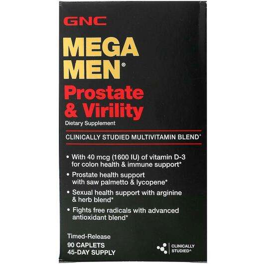 Основне фото товара GNC, Mega Men Prostate & Virility, Мультивітаміни Мега Мен...