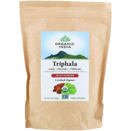 Основне фото товара Organic India, Triphala Fruit Powder, Трифала, 454 г