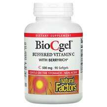 Natural Factors, Витамин C 500 мг, BioCgel, 90 капсул