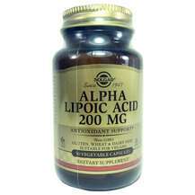 Solgar, Alpha Lipoic Acid 200 mg, Альфа-ліпоєва кислота 200 мг...