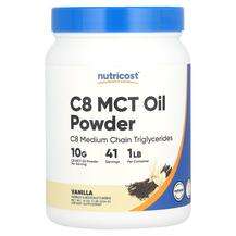 Nutricost, Триглицериды, C8 MCT Oil Powder Vanilla, 454 г